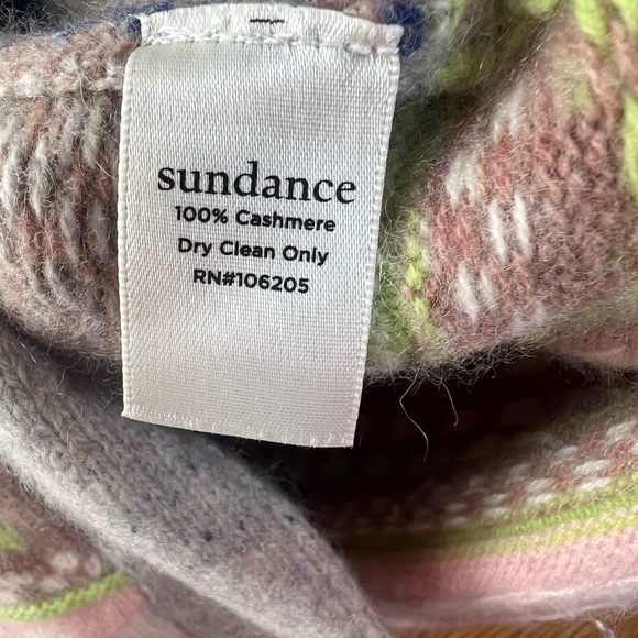 Sundance Fair Isle Cashmere Kimono Cardigan Small - Picture 2 of 3